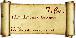 Töröcsik Csongor névjegykártya