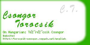 csongor torocsik business card